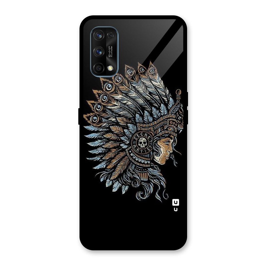 Tribal Design Glass Back Case for Realme 7 Pro