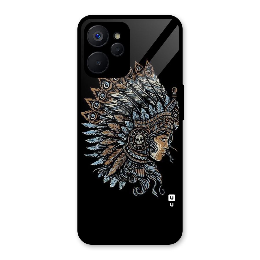 Tribal Design Glass Back Case for Realme 9i 5G