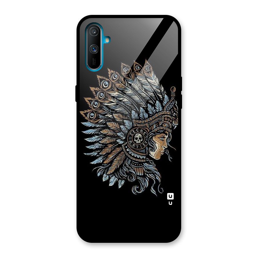 Tribal Design Glass Back Case for Realme C3