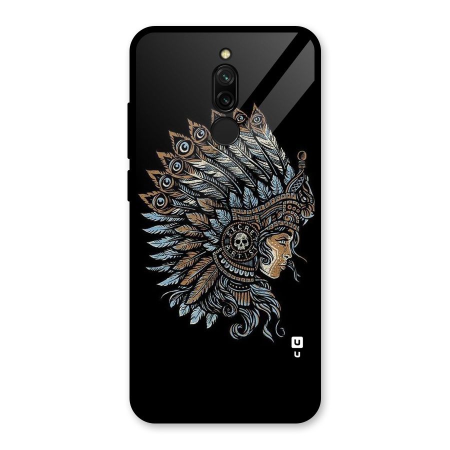 Tribal Design Glass Back Case for Redmi 8