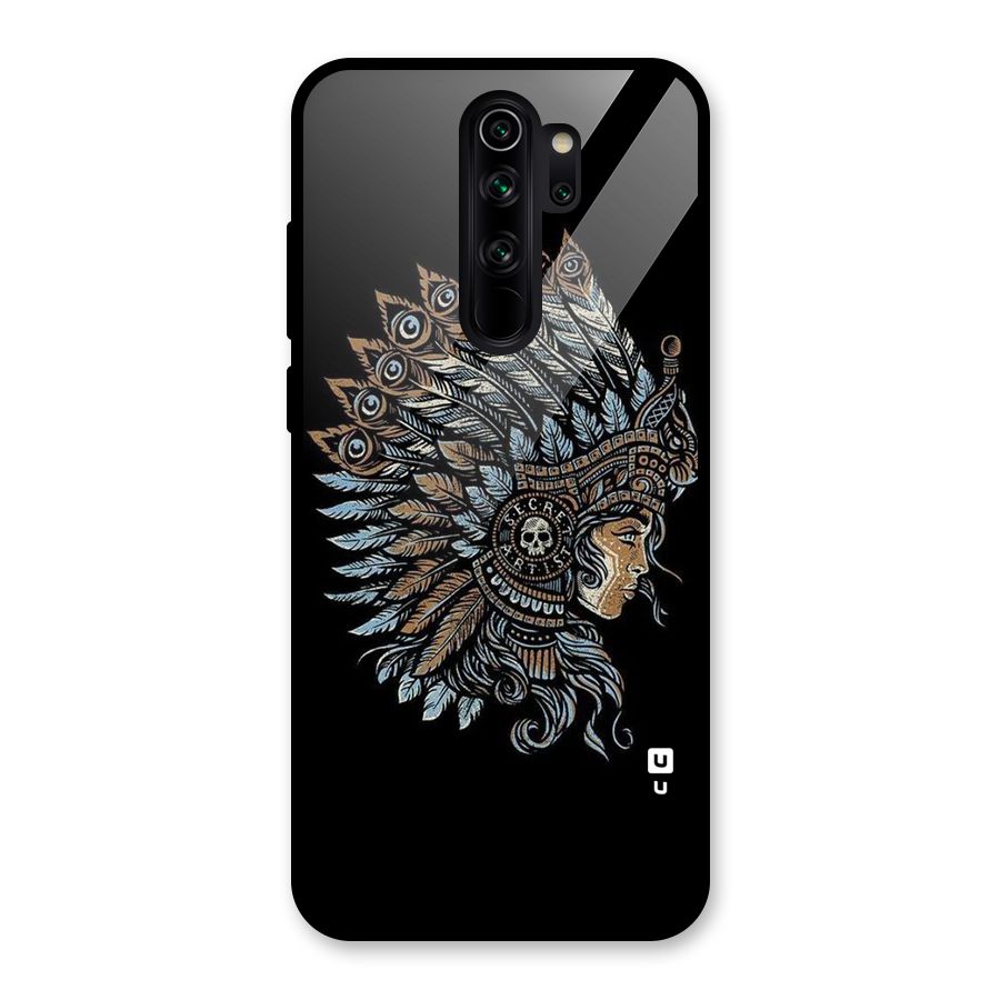 Tribal Design Glass Back Case for Redmi Note 8 Pro