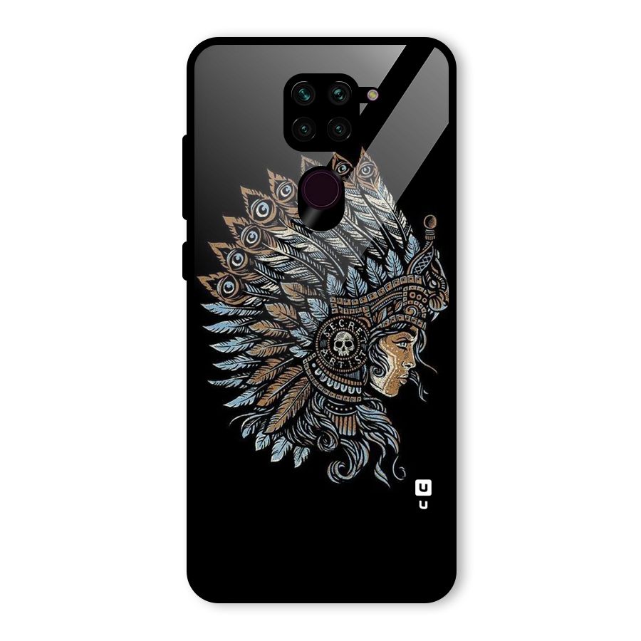 Tribal Design Glass Back Case for Redmi Note 9