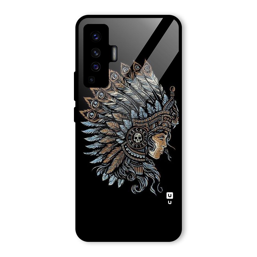 Tribal Design Glass Back Case for Vivo X50