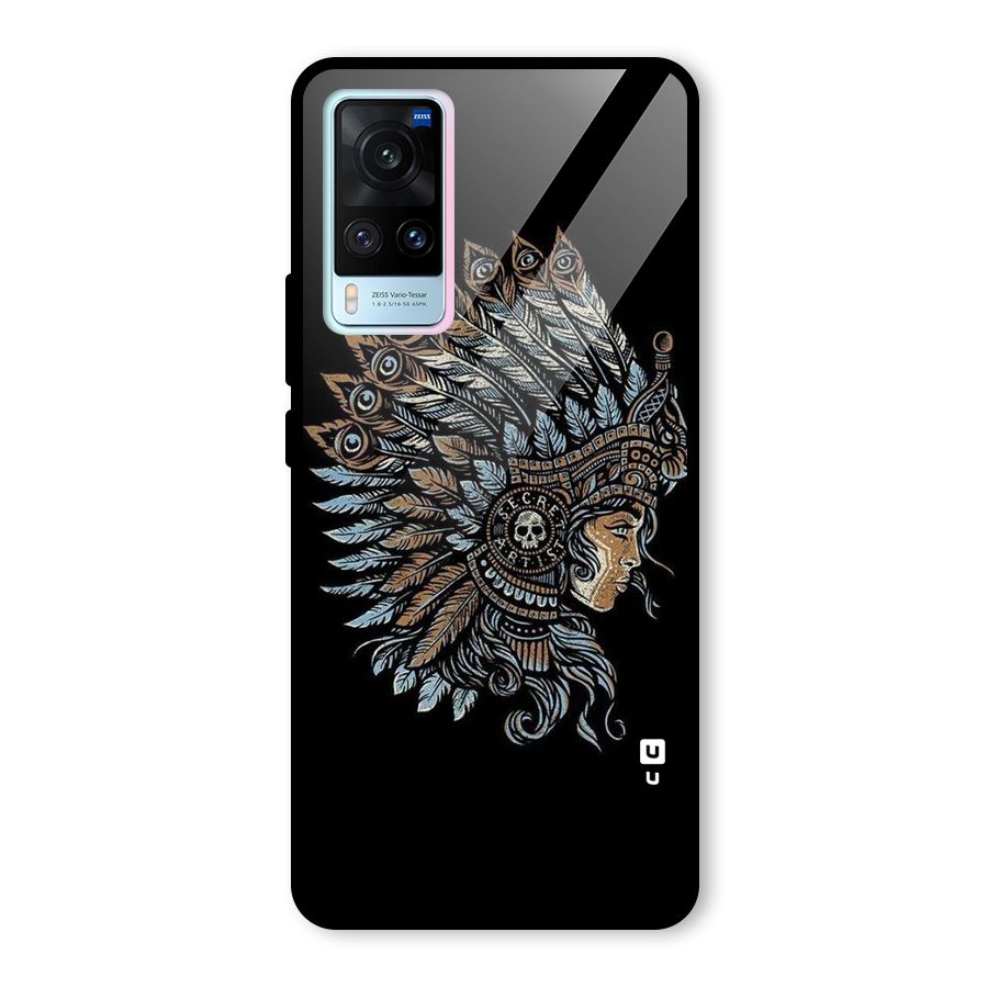 Tribal Design Glass Back Case for Vivo X60