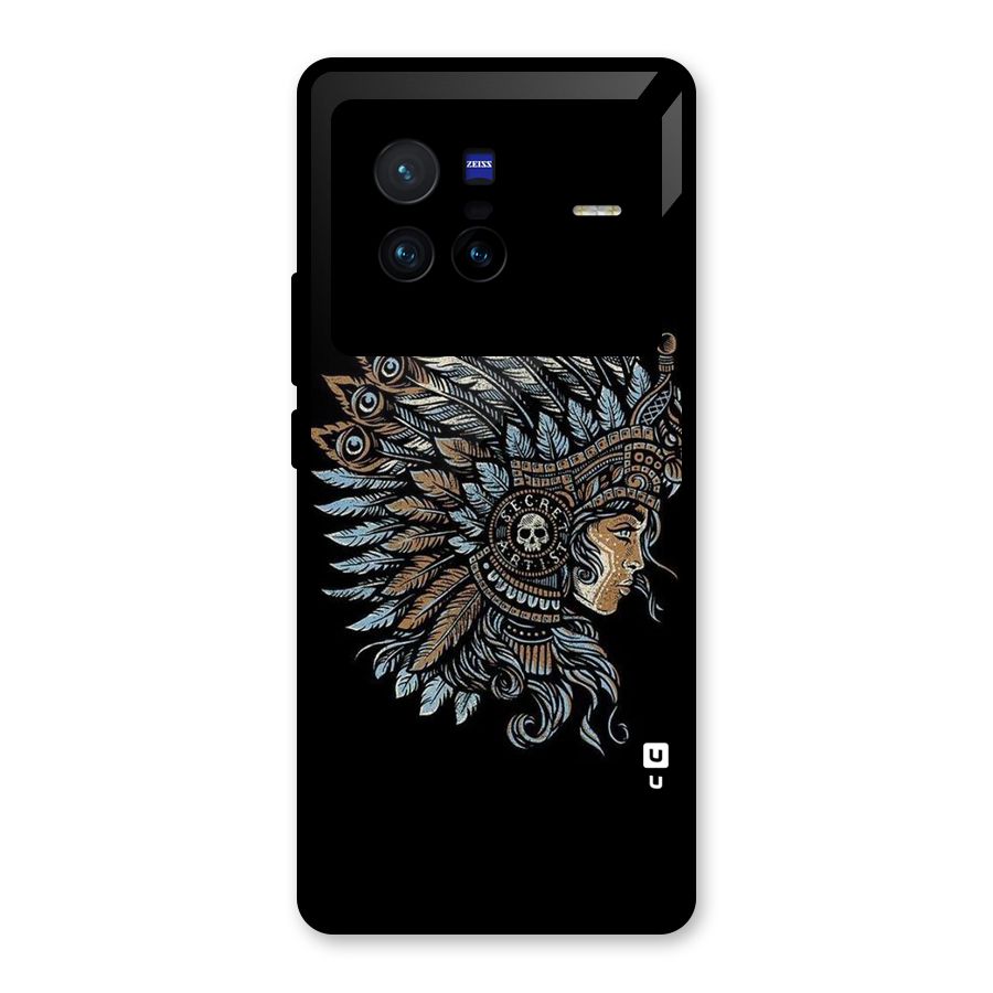 Tribal Design Glass Back Case for Vivo X80