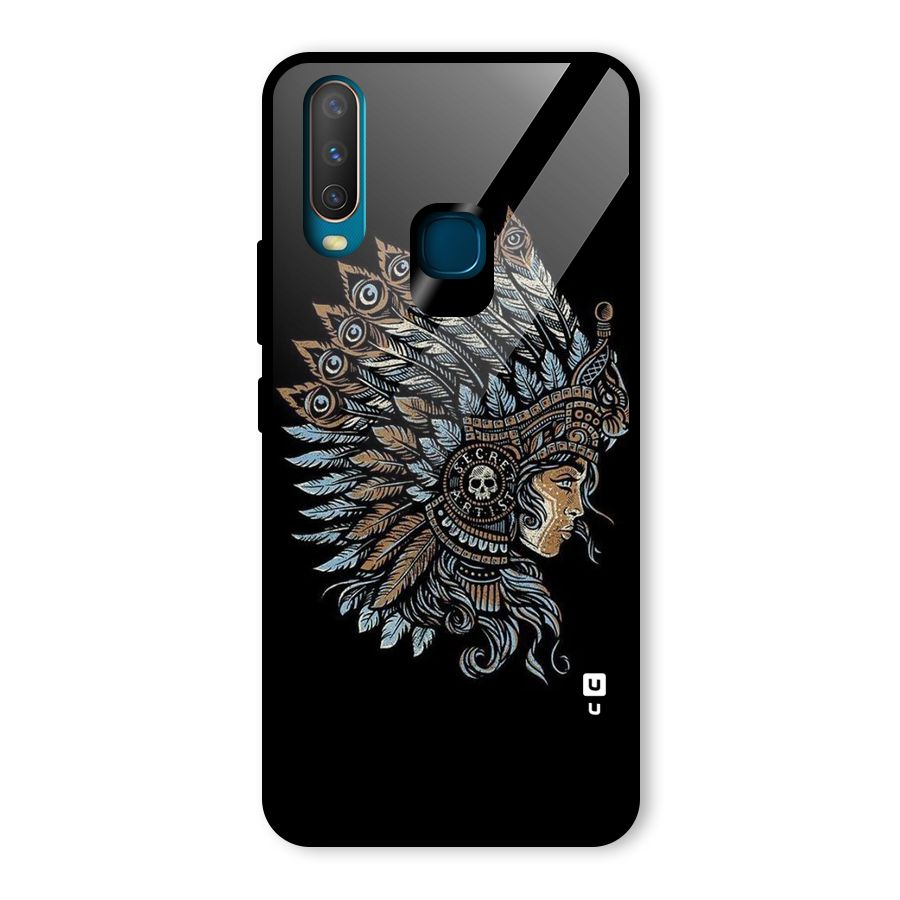 Tribal Design Glass Back Case for Vivo Y15