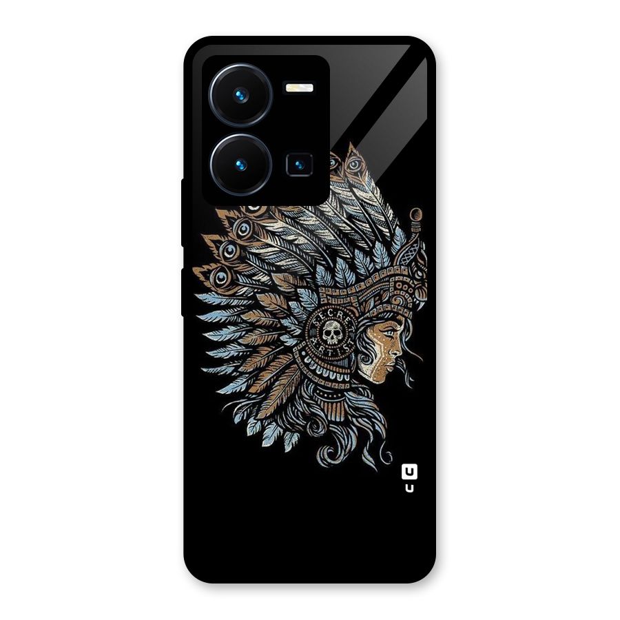 Tribal Design Glass Back Case for Vivo Y35