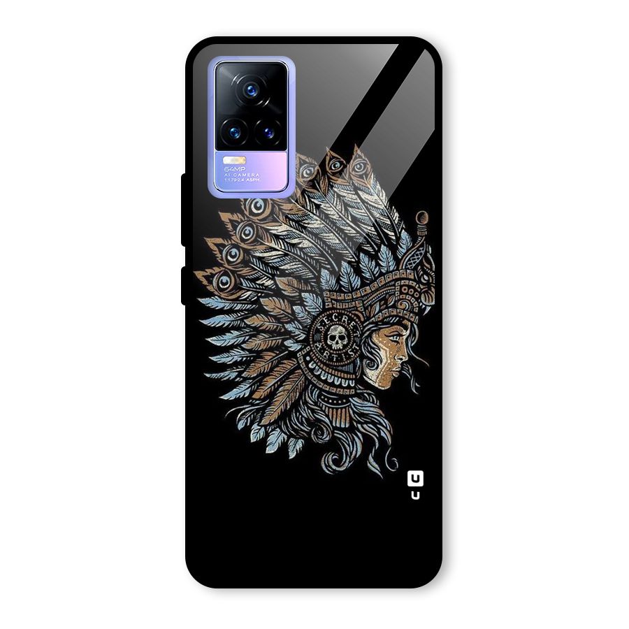 Tribal Design Glass Back Case for Vivo Y73