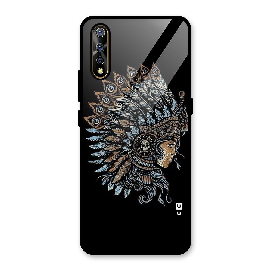 Tribal Design Glass Back Case for Vivo Z1x