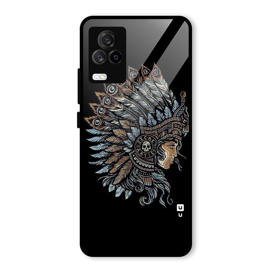 Tribal Design Glass Back Case for Vivo iQOO 7 Legend 5G