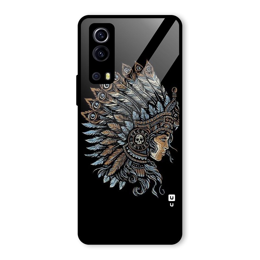 Tribal Design Glass Back Case for Vivo iQOO Z3