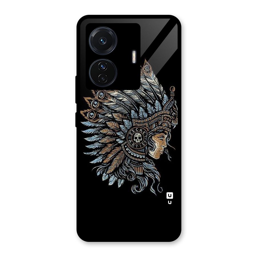 Tribal Design Glass Back Case for Vivo iQOO Z6 Pro