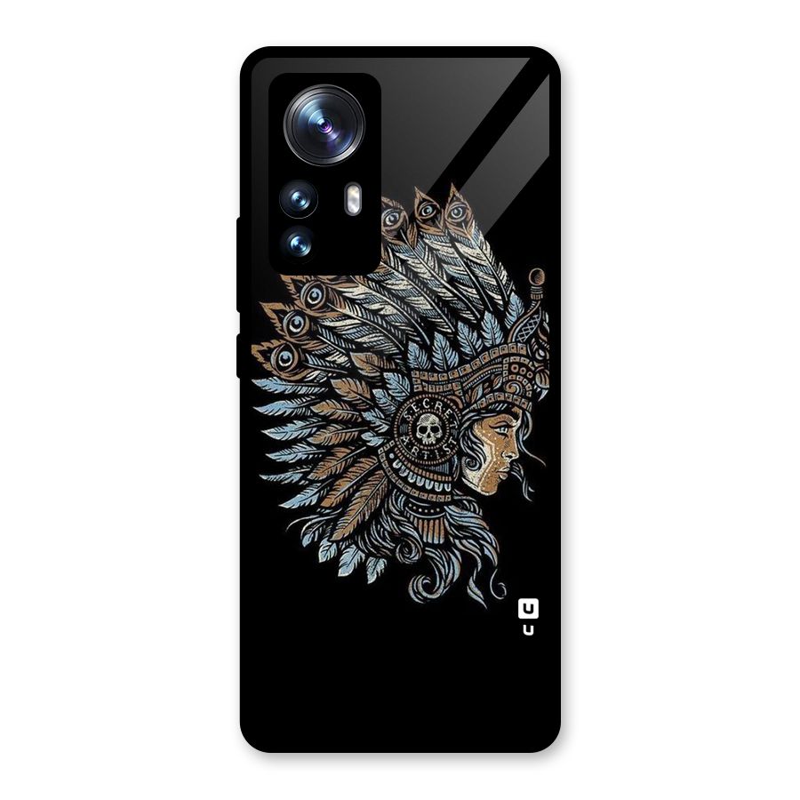 Tribal Design Glass Back Case for Xiaomi 12 Pro
