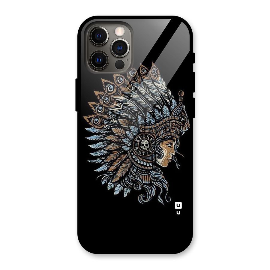 Tribal Design Glass Back Case for iPhone 12 Pro
