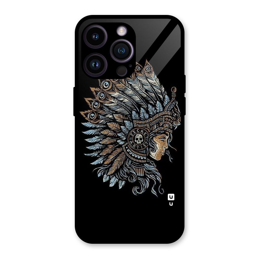 Tribal Design Glass Back Case for iPhone 14 Pro Max