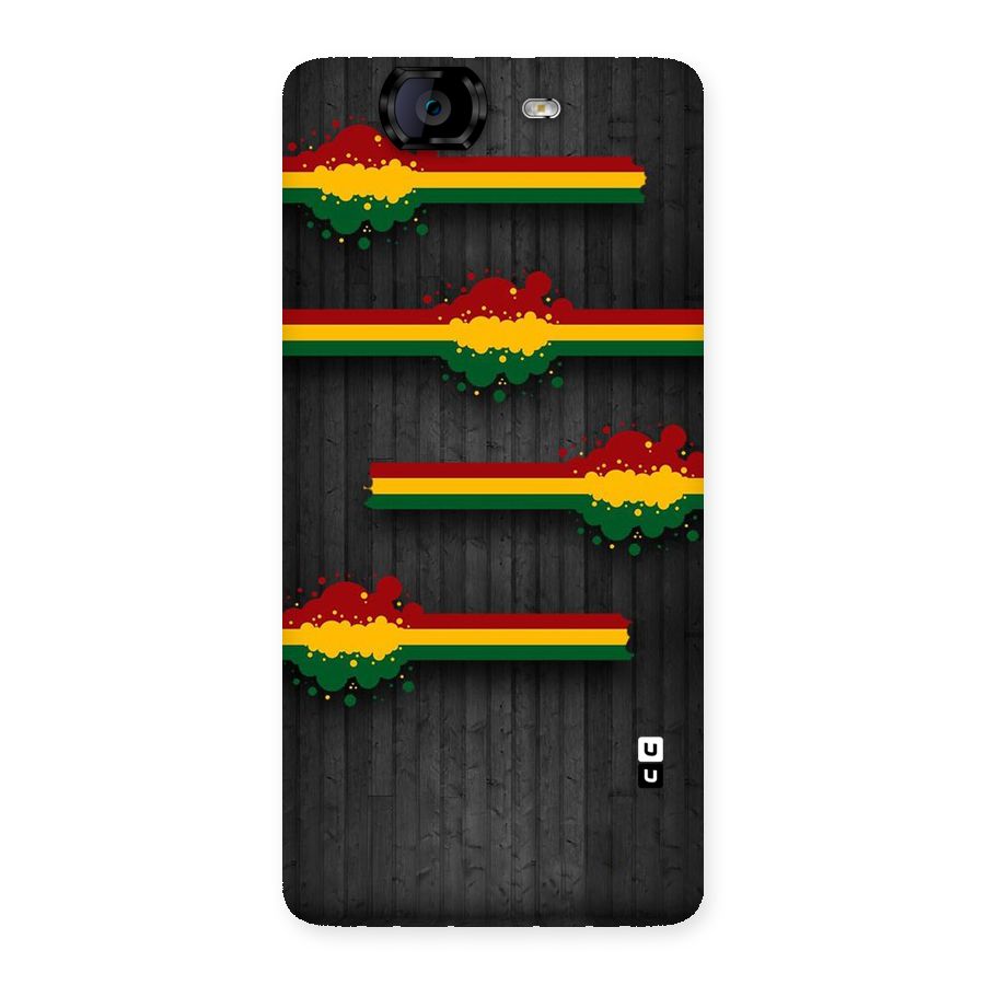 Tricolor Splash Design Back Case for Canvas Knight A350