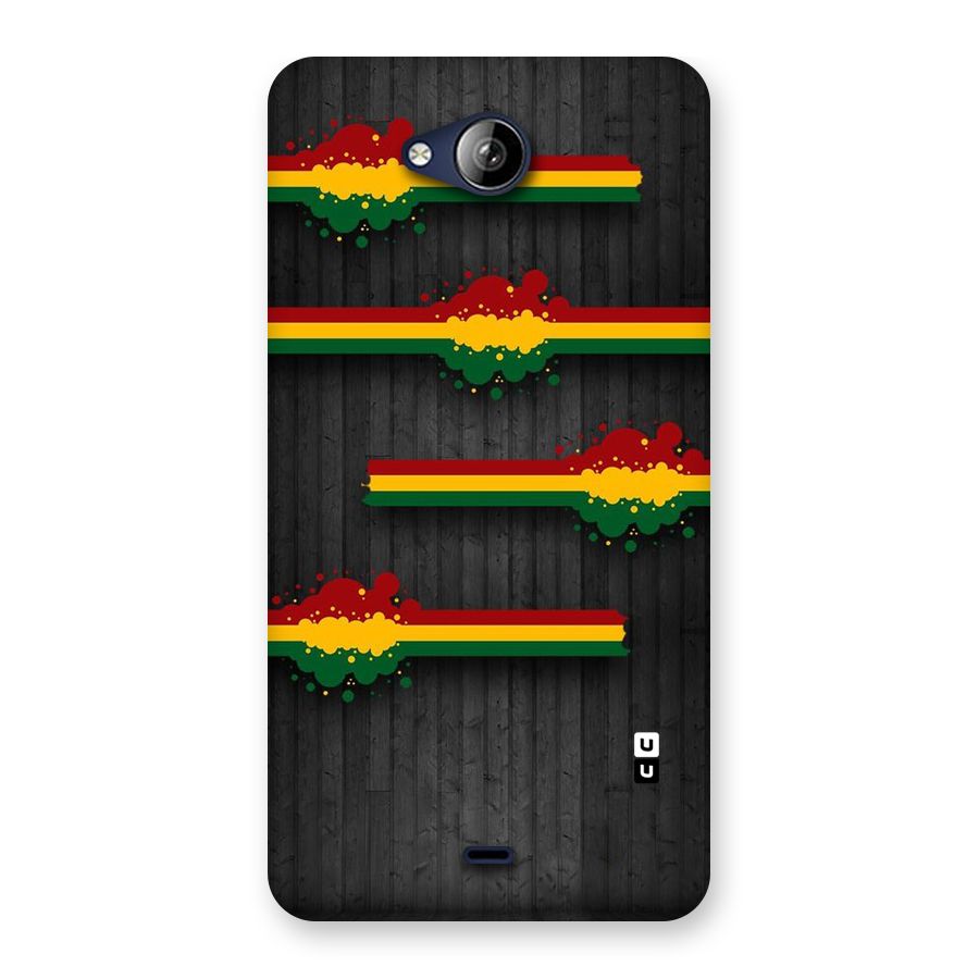 Tricolor Splash Design Back Case for Canvas Play Q355