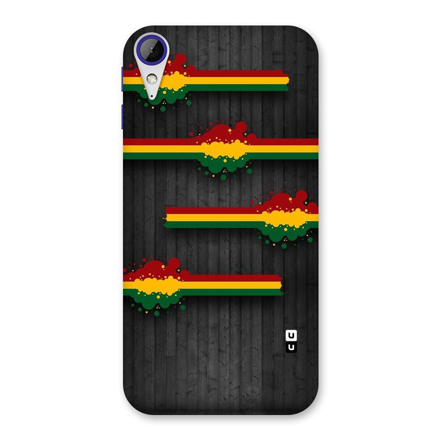 Tricolor Splash Design Back Case for Desire 830