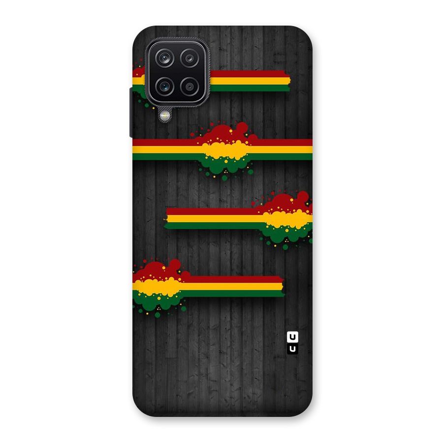 Tricolor Splash Design Back Case for Galaxy A12