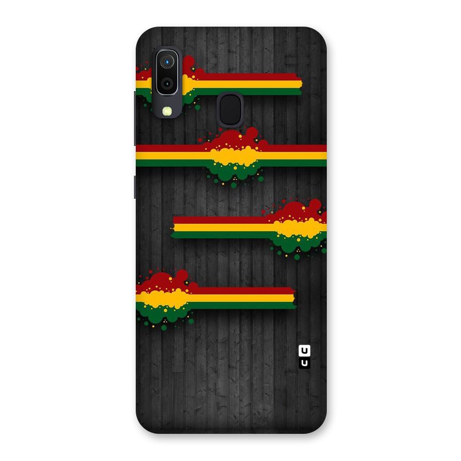 Tricolor Splash Design Back Case for Galaxy A20