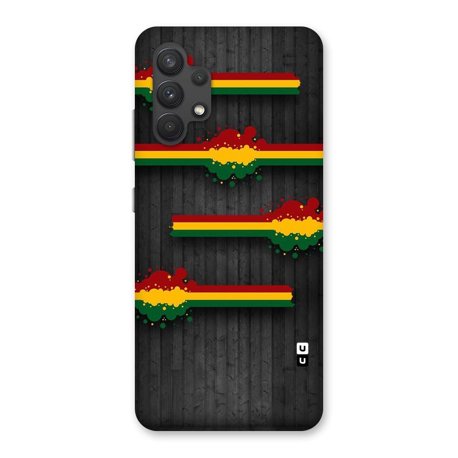 Tricolor Splash Design Back Case for Galaxy A32