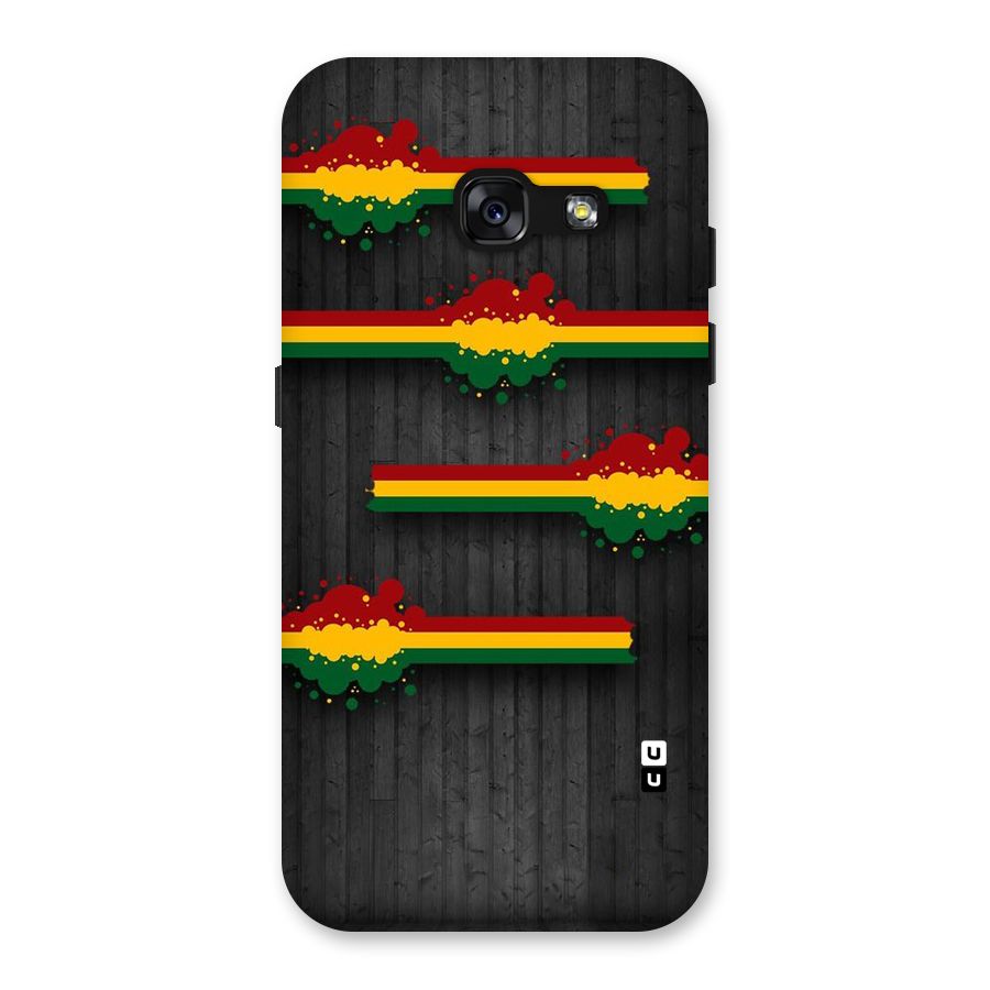 Tricolor Splash Design Back Case for Galaxy A3 (2017)