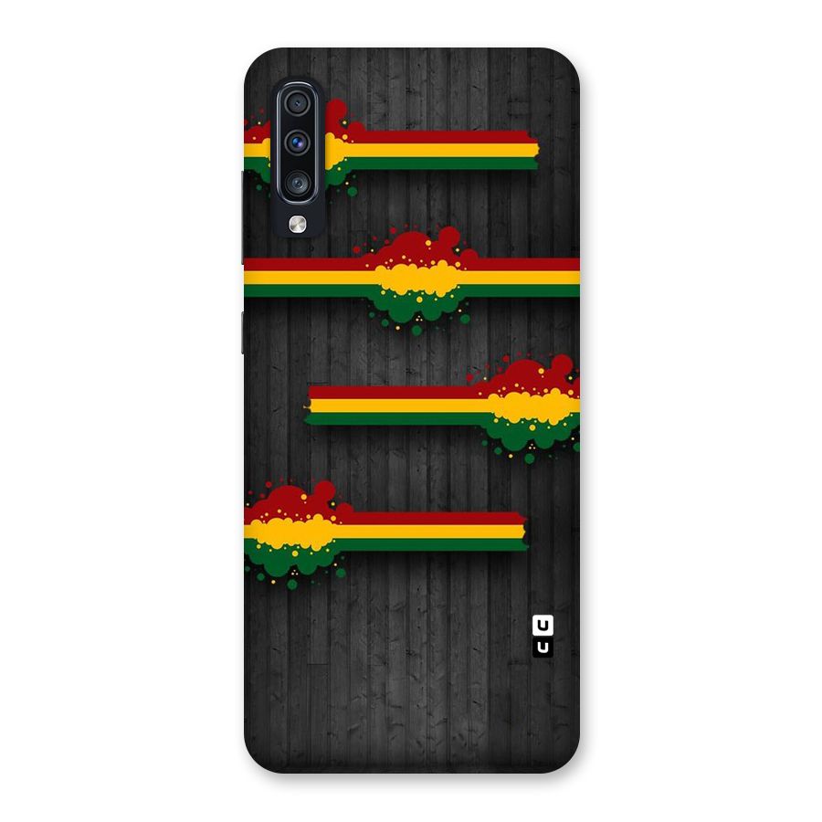 Tricolor Splash Design Back Case for Galaxy A70s