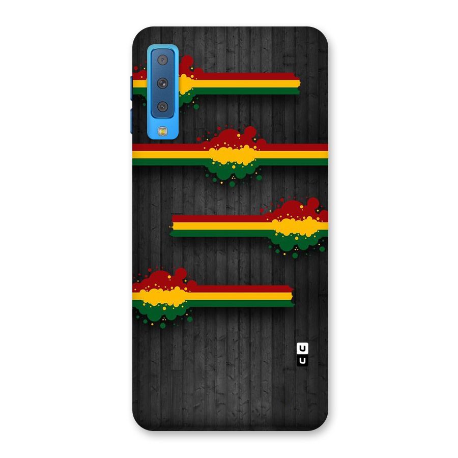 Tricolor Splash Design Back Case for Galaxy A7 (2018)