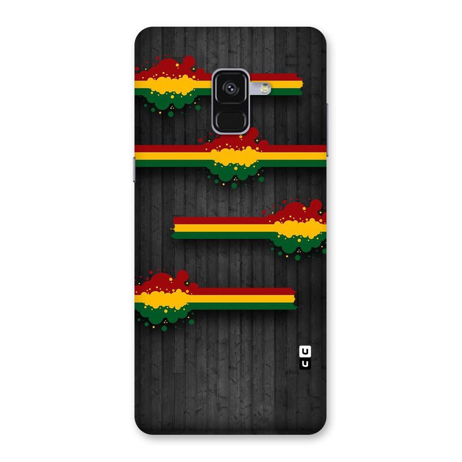 Tricolor Splash Design Back Case for Galaxy A8 Plus