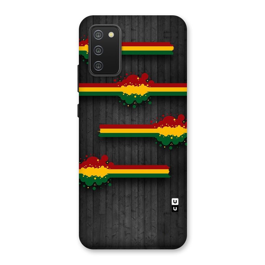 Tricolor Splash Design Back Case for Galaxy F02s