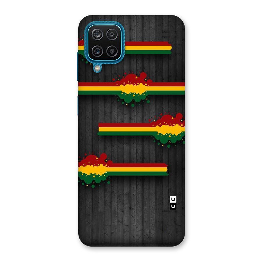 Tricolor Splash Design Back Case for Galaxy F12