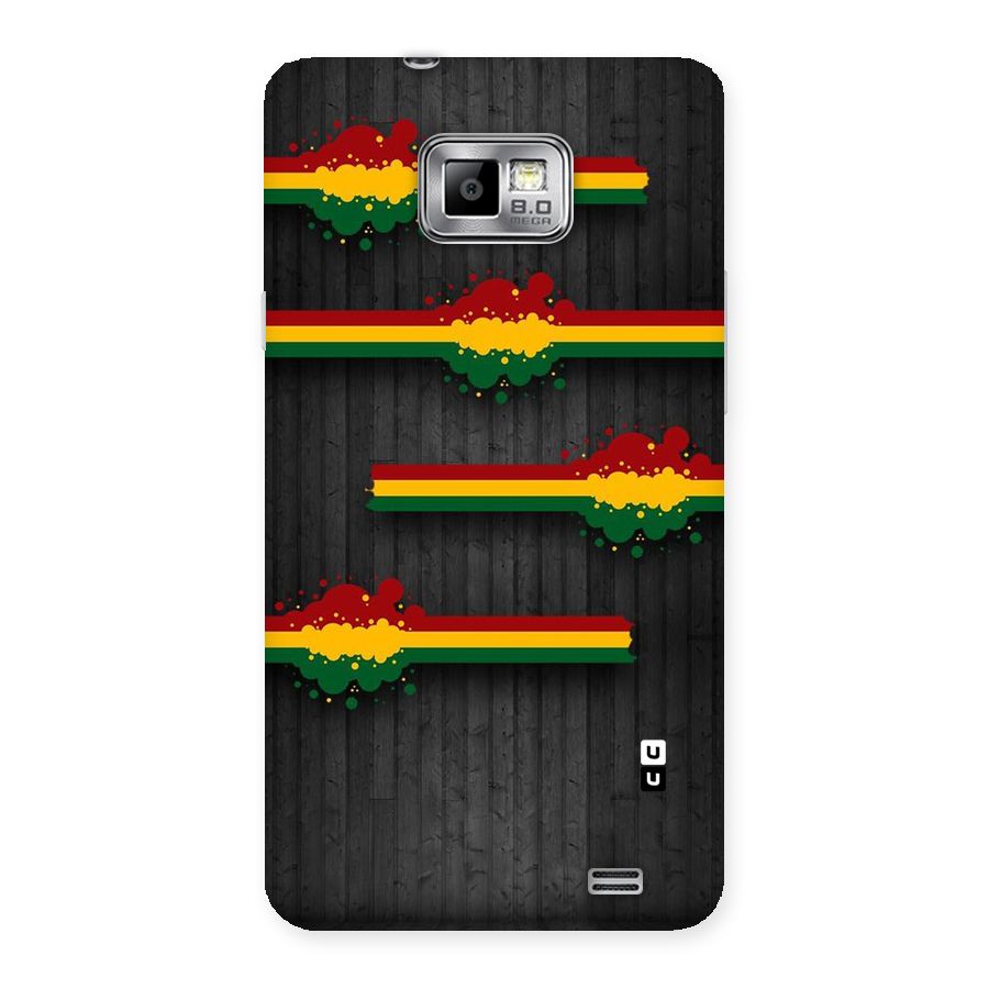 Tricolor Splash Design Back Case for Galaxy S2