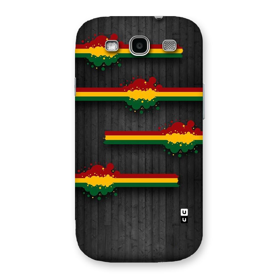Tricolor Splash Design Back Case for Galaxy S3