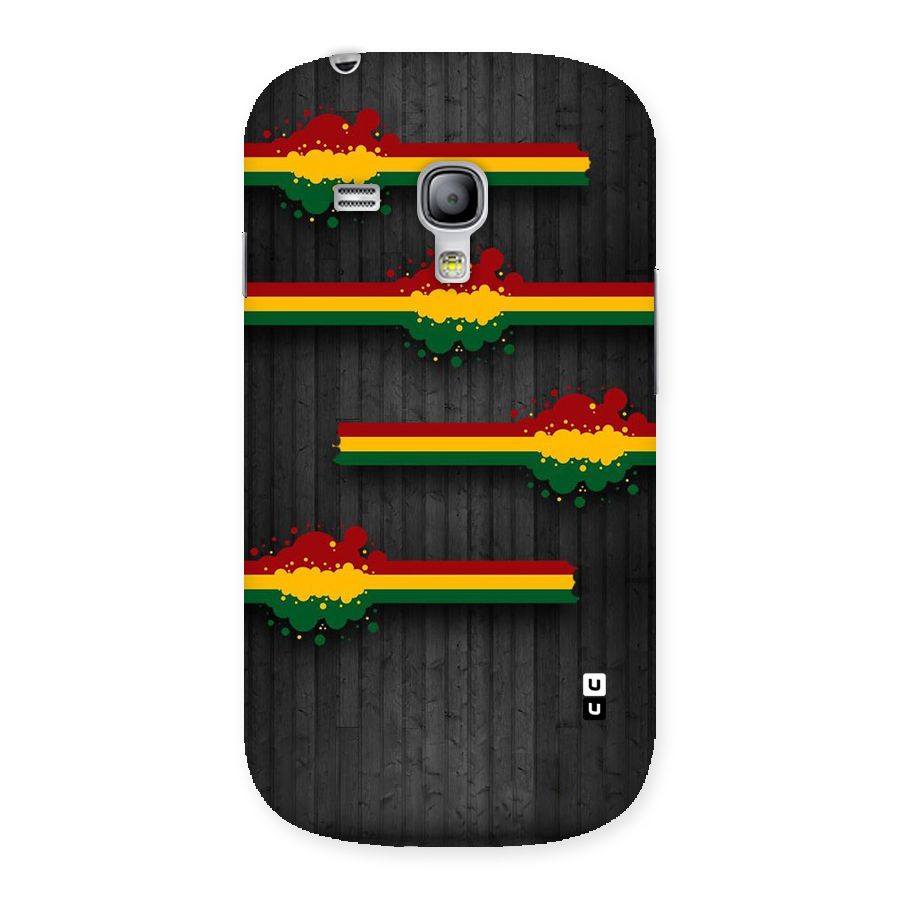 Tricolor Splash Design Back Case for Galaxy S3 Mini