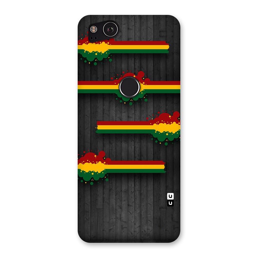 Tricolor Splash Design Back Case for Google Pixel 2