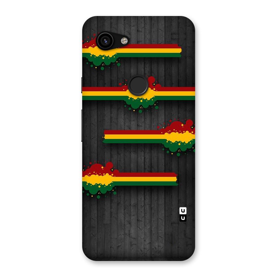 Tricolor Splash Design Back Case for Google Pixel 3a
