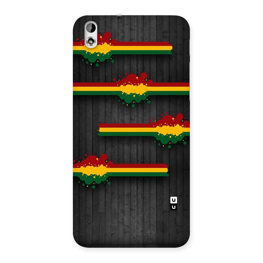 Tricolor Splash Design Back Case for HTC Desire 816