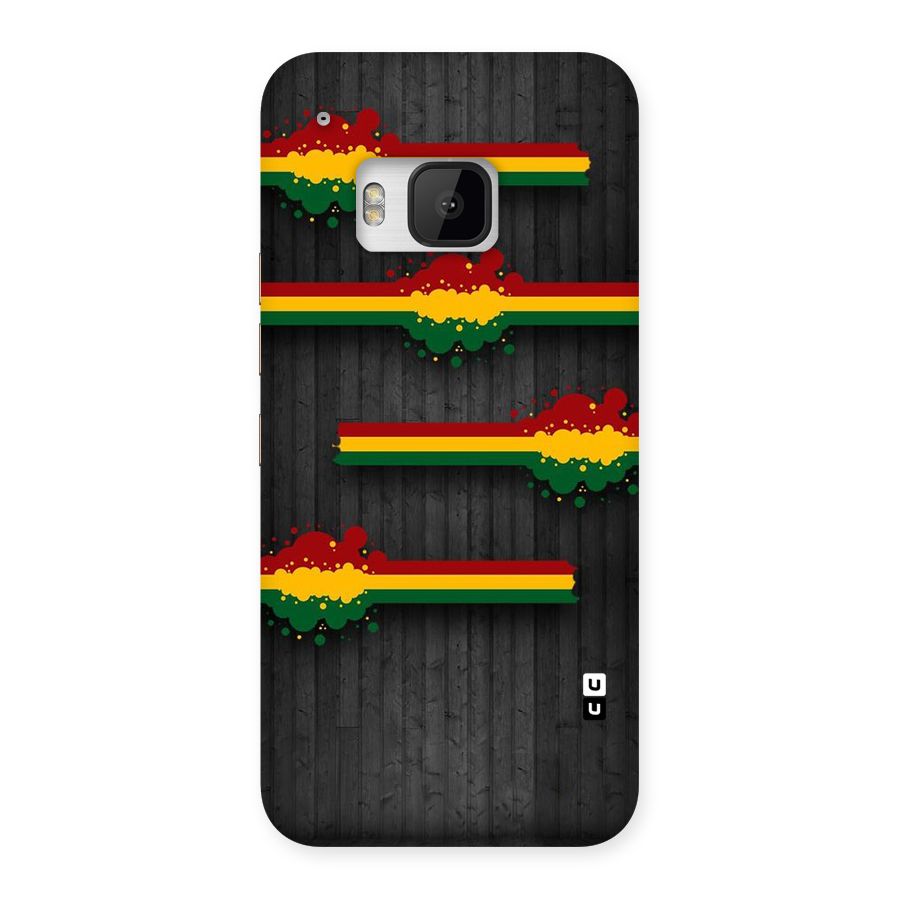 Tricolor Splash Design Back Case for HTC One M9