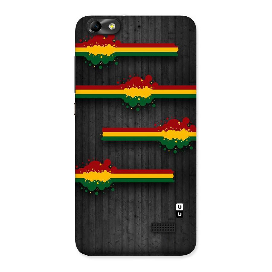 Tricolor Splash Design Back Case for Honor 4C