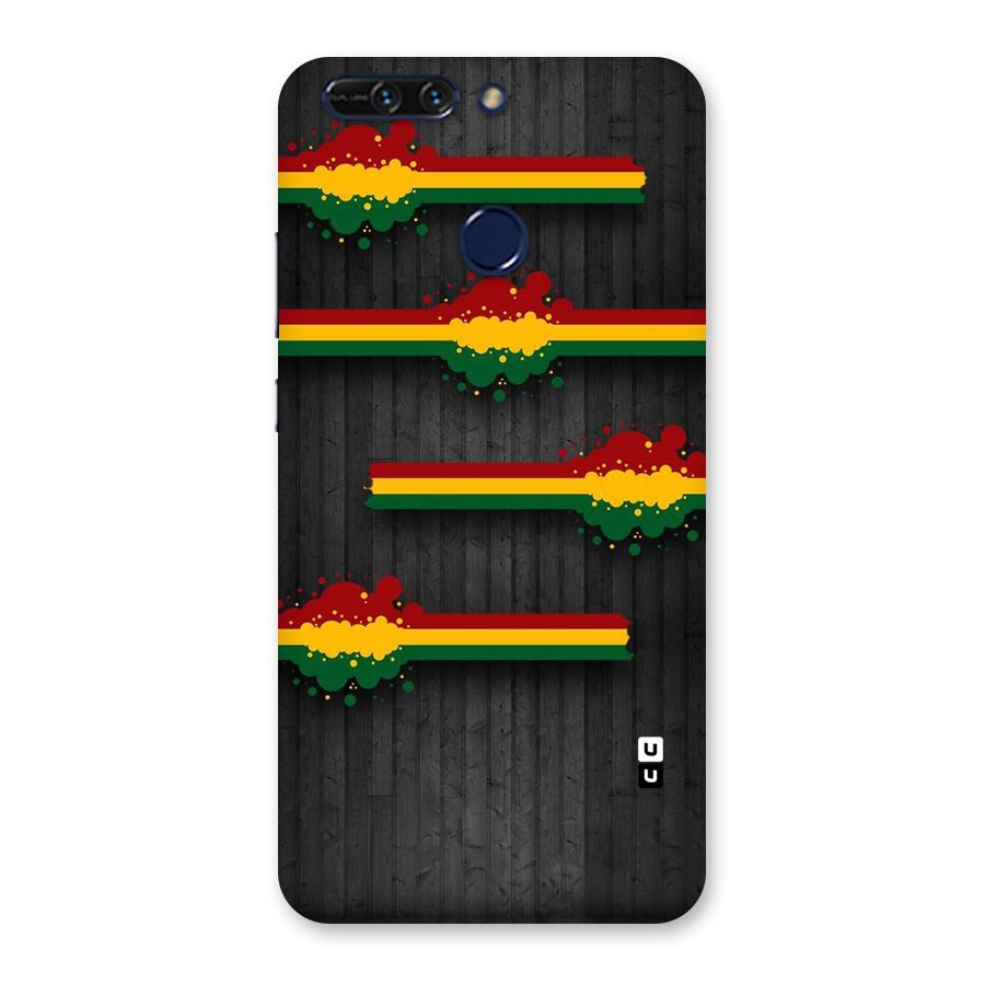 Tricolor Splash Design Back Case for Honor 8 Pro