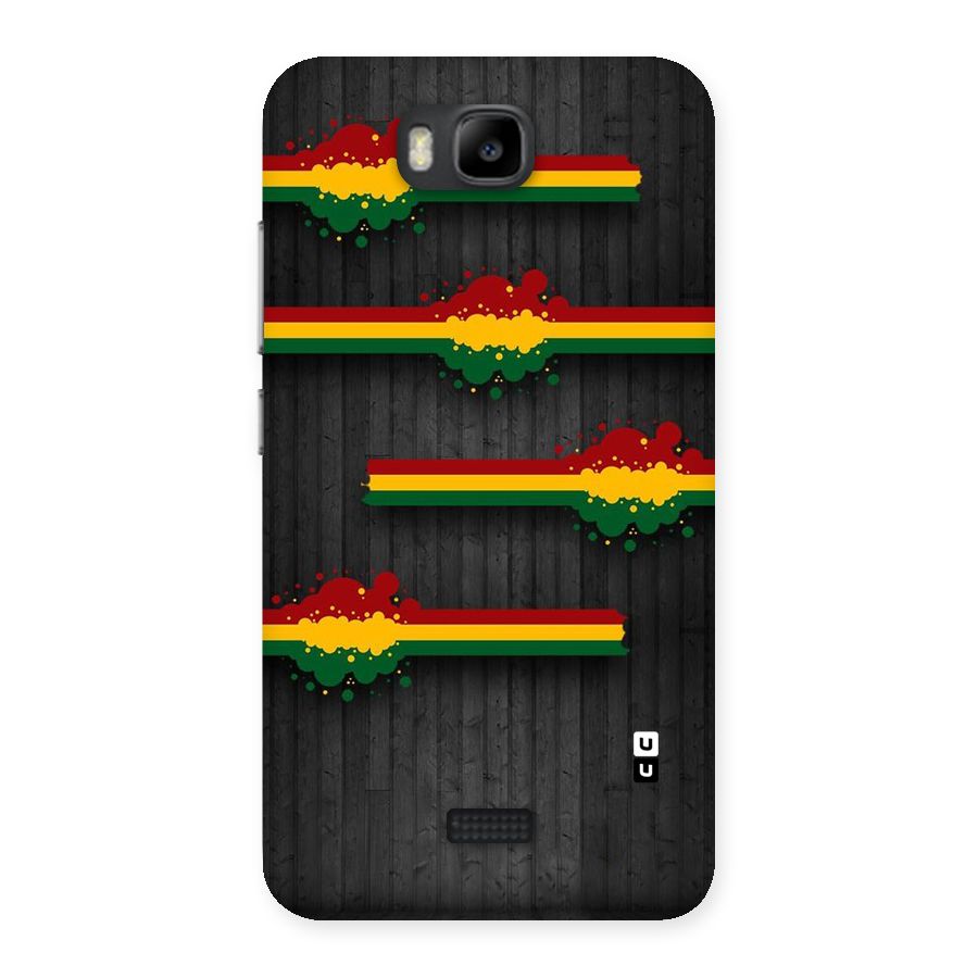 Tricolor Splash Design Back Case for Honor Bee
