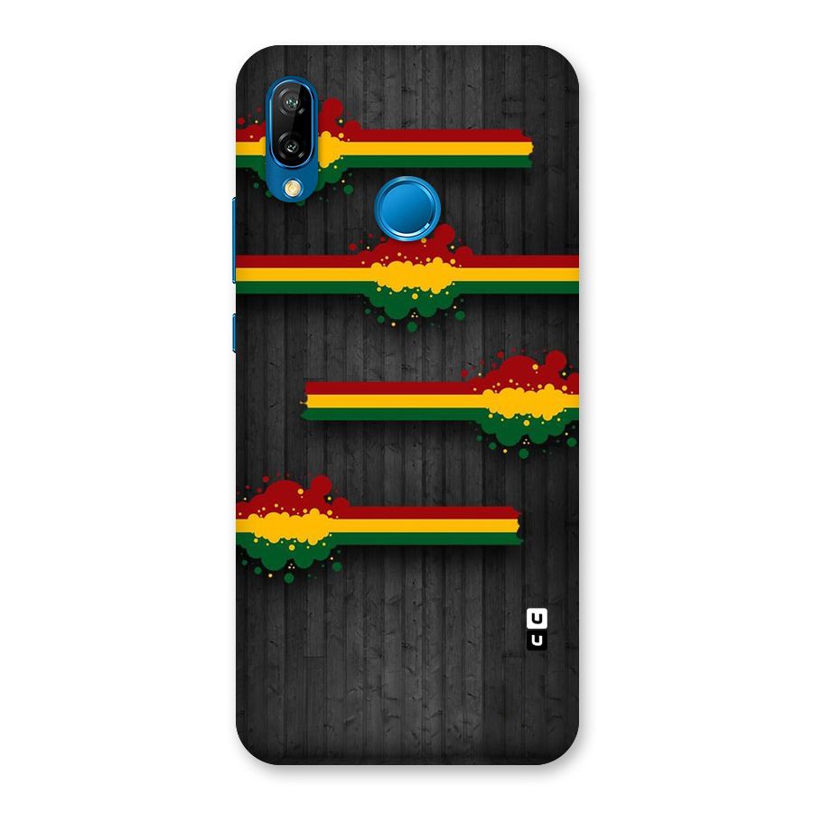 Tricolor Splash Design Back Case for Huawei P20 Lite