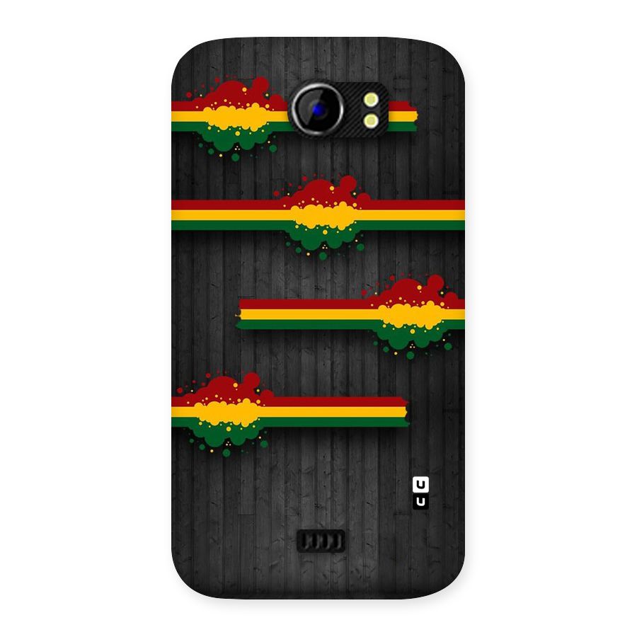Tricolor Splash Design Back Case for Micromax Canvas 2 A110