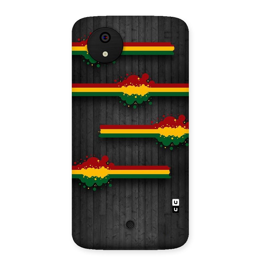 Tricolor Splash Design Back Case for Micromax Canvas A1