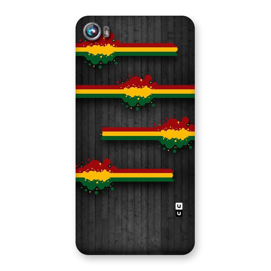 Tricolor Splash Design Back Case for Micromax Canvas Fire 4 A107