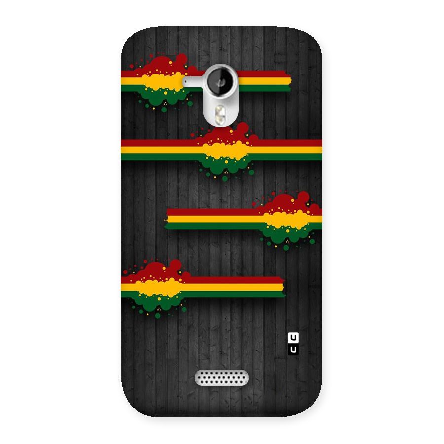 Tricolor Splash Design Back Case for Micromax Canvas HD A116