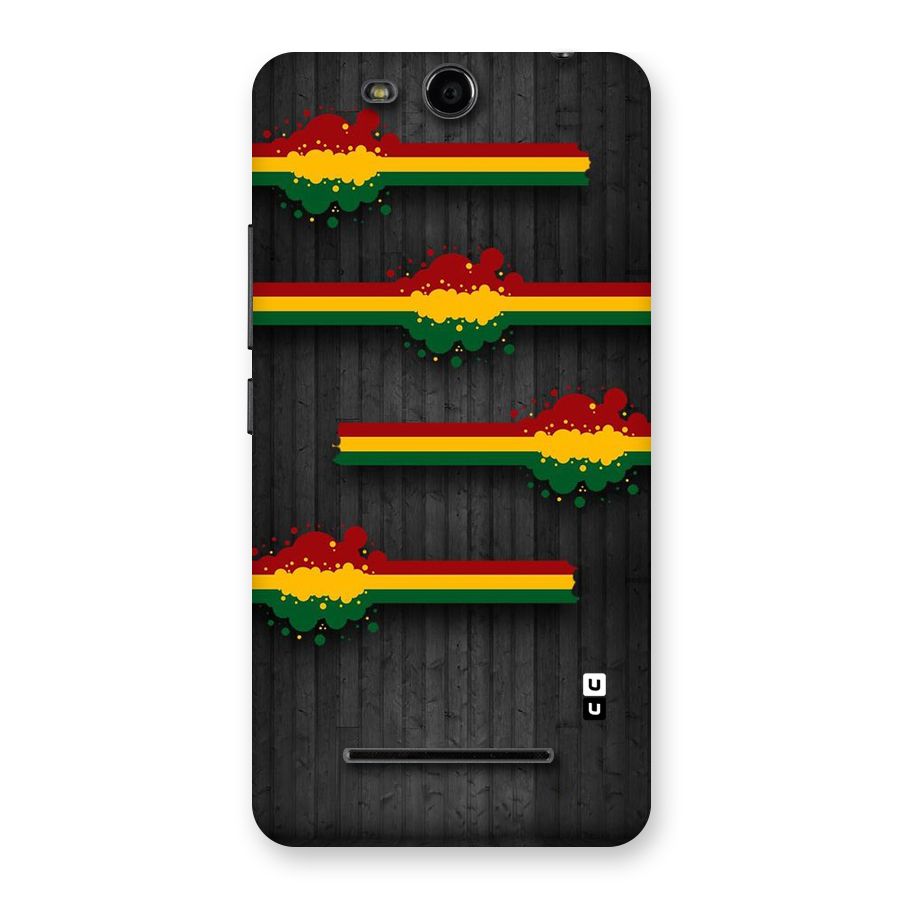 Tricolor Splash Design Back Case for Micromax Canvas Juice 3 Q392