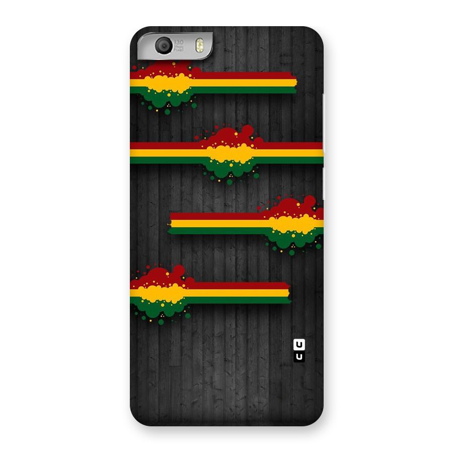Tricolor Splash Design Back Case for Micromax Canvas Knight 2