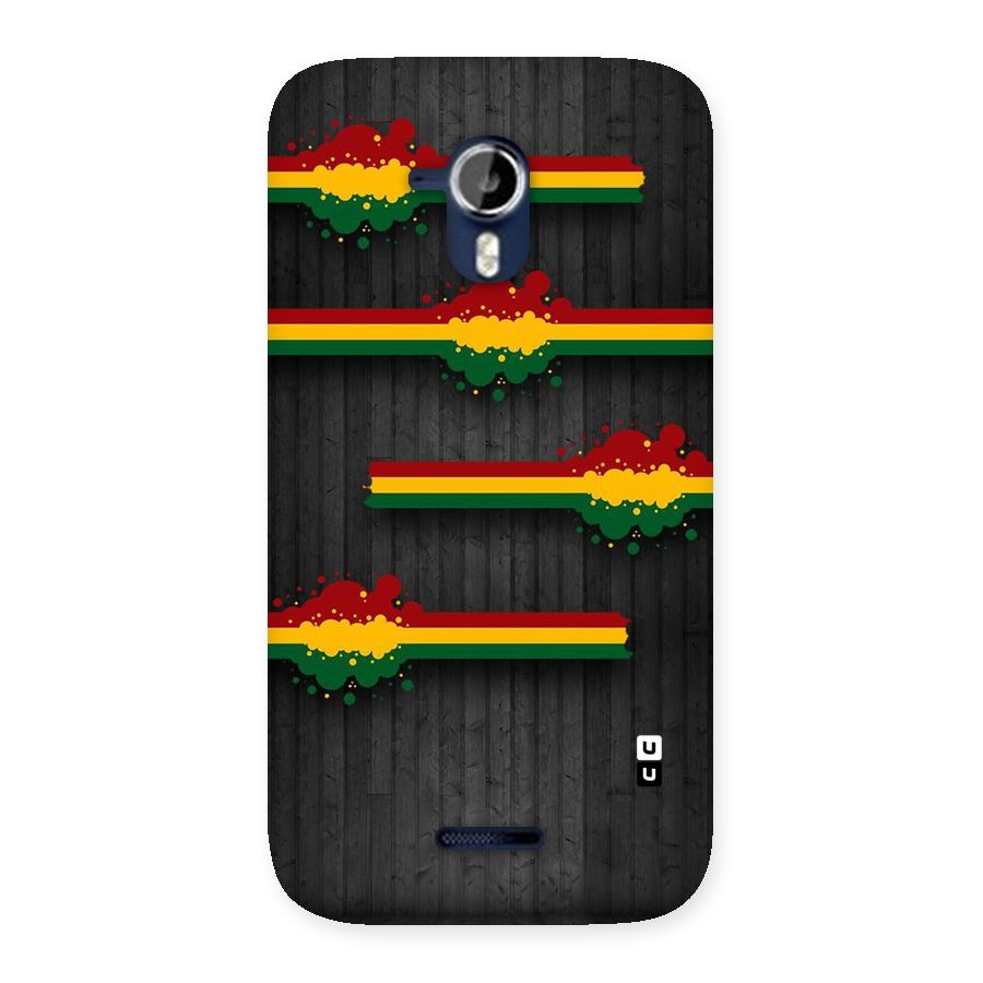 Tricolor Splash Design Back Case for Micromax Canvas Magnus A117