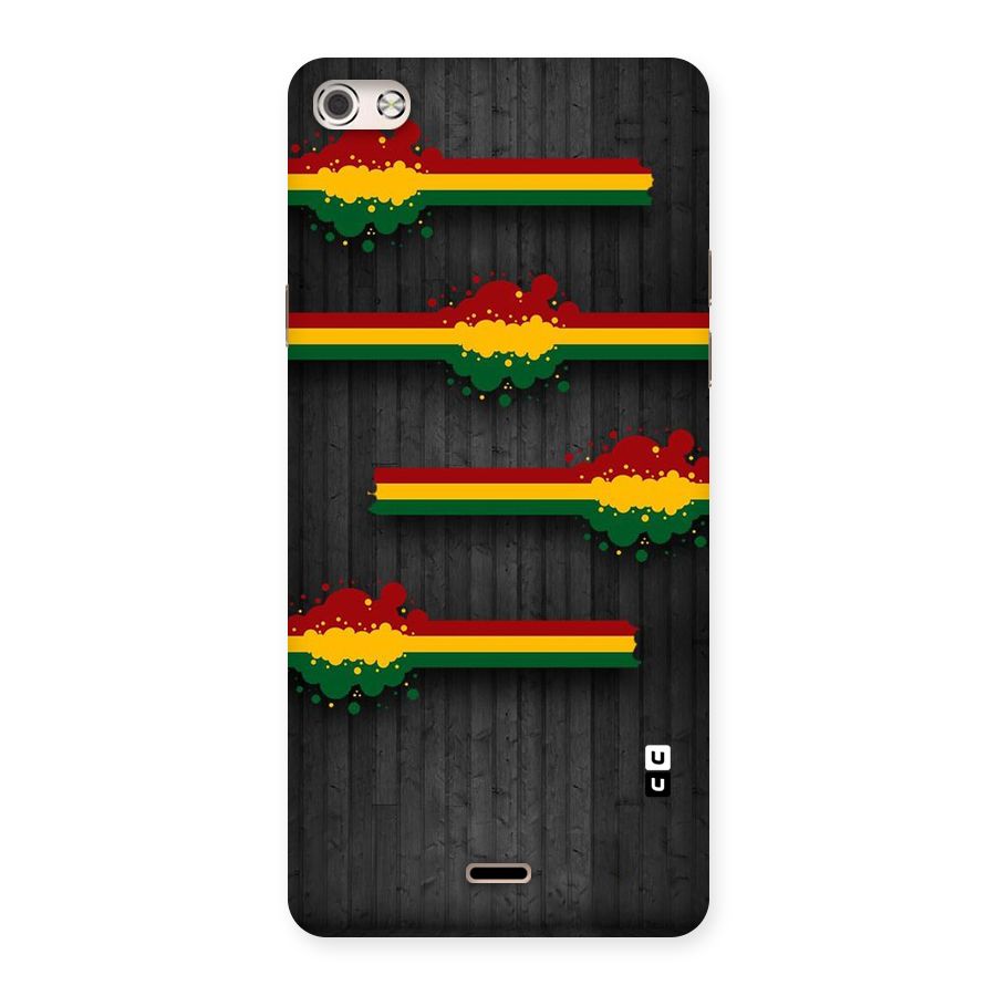 Tricolor Splash Design Back Case for Micromax Canvas Silver 5